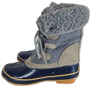 Khombu Gray and Navy Winter Boots